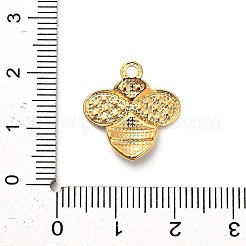 304ステンレススチールクリスタルラインストーンペンダント  エナメルスタイル  18KGP本金メッキ  ミツバチ  ブラック  17.5x17x2.5mm  穴：1.8mm&nbsp;STAS-P385-08G-A