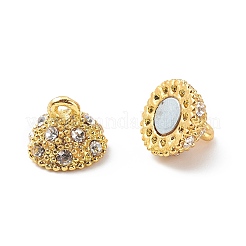 ループ付き合金ラインストーンマグネットクラスプ  オーバル  ミックスカラー  16x10mm  穴：1.5mm&nbsp;RB-H116-2-M