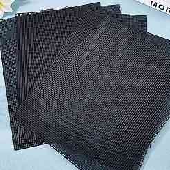 長方形のプラスチックメッシュキャンバスシート  刺繍用  ブラック  343x261x1mm&nbsp;DIY-WH20066-006A