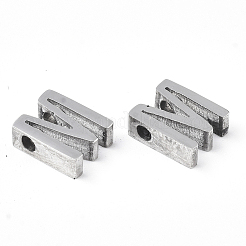 変色しにくい201ステンレススチールチャーム  ステンレス鋼色  文字.m  8x6.5x3mm  穴：1.6mm&nbsp;X-STAS-R110-M