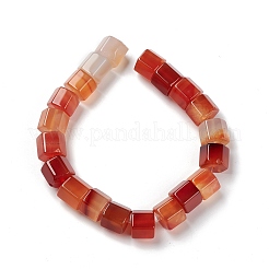 天然石赤瑪瑙ビーズ連売り  ポリゴン  14x14x10.5mm  穴：1mm  約20~21個/連  8.07~8.46インチ（20.5~21.5cm）&nbsp;G-C026-B03