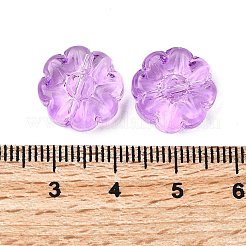 ガラスビーズ  花  ライラック  13.5x5.5mm  穴：1mm&nbsp;GLAA-D303-03A