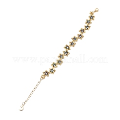 星型ガラスシードビーズブレスレット  304ステンレススチール製金具付き  ゴールドカラー  6-7/8インチ（17.5cm）&nbsp;BJEW-MZ00260