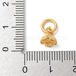 S925 スターリングシルバーペンダント  花  ゴールドカラー  8x6.5mm&nbsp;STER-H115-08D-G
