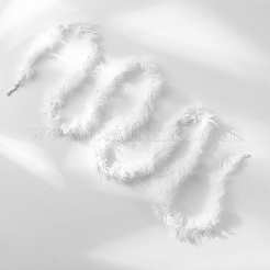 七面鳥の羽飾りアクセサリー  のための diy 衣装  ヘアアクセサリー  背景クラフト  ホワイト  2120x45~80mm&nbsp;AJEW-WH20018-91C