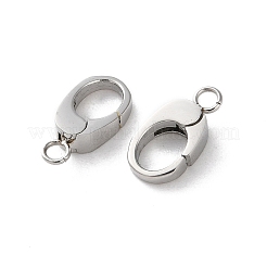 304ステンレス鋼スプリングゲートリング  プラチナ  12.5x6x3mm  穴：1.80mm&nbsp;STAS-V007-04A-P