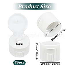 プラスチック製フリップボトルキャップ  化粧品ローションボトルキャップ  コラム  ホワイト  30.5x25mm  穴：4.5mm&nbsp;FIND-WH0152-707A