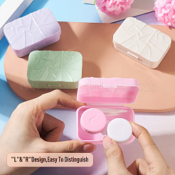 4袋4色入りプラスチックコンタクトレンズケアツールセット  ケースを含める  ピンセットとアプリケーター  ミックスカラー  46x66x22mm  1袋/色&nbsp;AJEW-TAD0001-01