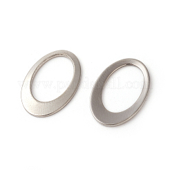 変色しない201ステンレススチール製リンクリング  オーバル  ステンレス鋼色  18x12x0.5~1mm  インナーサイズ：13x8mm&nbsp;X-STAS-F192-003P