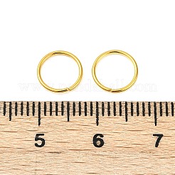 真鍮製オープンタイプ丸カン  ラウンド  ゴールドカラー  8x0.7mm  21ゲージ  内径約6.6mm&nbsp;J0CP8015