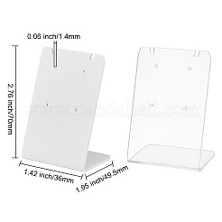 10色アクリルイヤリングディスプレイスタンド2個  イヤリング用のL字型ジュエリーホルダー  ミックスカラー  3.6x4.95x7cm  穴：1.4mm  5個/カラー&nbsp;EDIS-PH0001-89