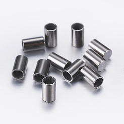 真鍮製コードエンドパーツ  エンドキャップ  コラム  ミックスカラー  5x3mm  内径：2mm&nbsp;KK-K192-09
