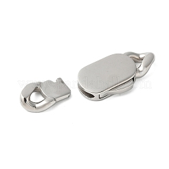 316サージカルステンレススチール製バヨネットクラスプ  ステンレス鋼色  33x12.5x4mm  穴：4x4mm&nbsp;STAS-H234-07P-01