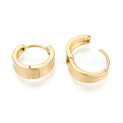 真鍮製フープピアス  リング  18KGP本金メッキ  13.5x5mm&nbsp;EJEW-N063-02G