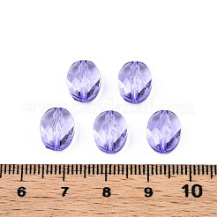 透明なアクリルビーズ  オーバル  モーブ  10x8x5.5mm  穴：1.5mm  約1550個/500g&nbsp;TACR-S154-18A-47