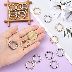 亜鉛合金スプリングゲートリング10個  リング  プラチナ  25x4mm  内径：16.5mm&nbsp;FIND-YW0007-90