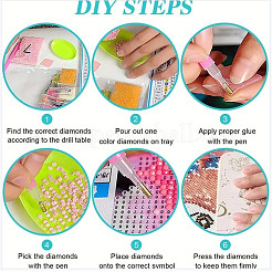 花の封筒 DIY ペンダント装飾キット  樹脂ラインストーンバッグを含む  ダイヤモンド付箋  トレープレートと接着剤クレイ  ミックスカラー  ペンダント：70x69mm&nbsp;PW-WG51724-01