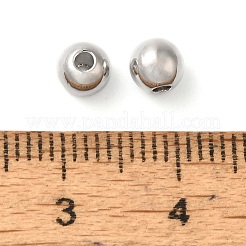 真鍮ビーズ  カドミウムフリー＆ニッケルフリー＆鉛フリー  ラウンド  プラチナ  5mm  穴：1.6mm&nbsp;KK-Z062-01P-06