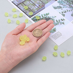 チェコガラスビーズ  レモン  淡緑色  13.5x9.5mm  穴：1mm&nbsp;GLAA-CJ0001-07