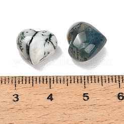 天然の樹瑪瑙ビーズ  ハート  11x12~13x8mm  穴：1.4~1.8mm&nbsp;GG-CBA4A3B-C28-03