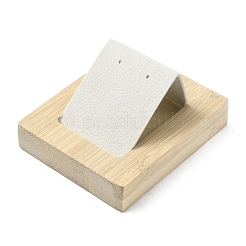 竹イヤリングディスプレイスタンド  アイロンとベルベットで  ライトグレー  5.9x7.1x3.5cm  穴：1mm&nbsp;EDIS-R027-02