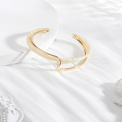 女性用真鍮樹脂カフブレスレット1個  トウモロコシの穂の黄色  1/4 ~7/8インチ（0.7~2.3cm）  内径：1-5/8~2-3/8インチ（4.1~6.05cm）&nbsp;BJEW-LP0002-26B