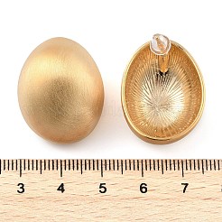 女性のための真鍮のスタッドピアス  オーバル  22KGP本金メッキ  26.5x21.5mm&nbsp;EJEW-U055-10G