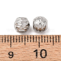 304ステンレススチールビーズ  ラウンド  ステンレス鋼色  5.5x5mm  穴：2mm&nbsp;STAS-I358-04P