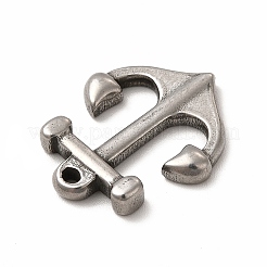 変色しない304ステンレススチールペンダント  アンカー  ステンレス鋼色  23x19x3mm  穴：1.6mm&nbsp;STAS-P322-14A-P