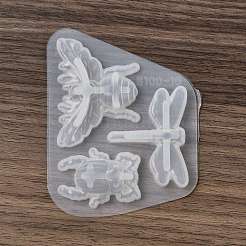 DIYシリコンモールド  昆虫  レジン型  UVレジン用  エポキシ樹脂工芸品作り  ホワイト  93x75x10mm  内径：37~39x23~52mm&nbsp;SL-CBA4EBF-04B