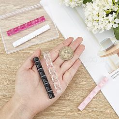 5個 5色 5グリッド プラスチック ネイルアート ブラシ ペン ホルダー スタンド  マニキュア爪ブラシメイクホルダー  長方形  ミックスカラー  8x1cm  1pc /カラー&nbsp;MRMJ-FG0001-10