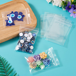 透明なプラスチック製の再封可能な包装袋  トップシール  セルフシールバッグ  長方形  ホワイト  9x6cm  片側の厚さ：2.1ミル（0.055mm）  150pc&nbsp;OPP-TADJ0001-05C