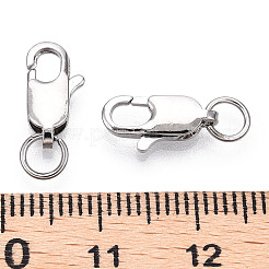 3A級真鍮カニカン  カドミウムフリー＆ニッケルフリー＆鉛フリー  プラチナメッキ  12x6x3mm  穴：3mm&nbsp;KK-O093-32P-NR
