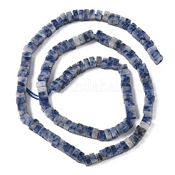 天然ブルースポットジャスパービーズ連売り  正方形  4.5x4.5x2.5mm  穴：1mm  約46~51個/連  14.57~15.35''（37~39センチメートル）&nbsp;G-A280-C06-01