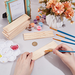 未完成の長方形の木材スライス  DIYの装飾工芸品のための木片  湯通しアーモンド  150x40.5x6mm&nbsp;FIND-WH0438-002A