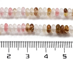 チェリークォーツガラスビーズ連売り  ロンデル  4~4.5x2~2.5mm  穴：1mm  約157~162個/連  15.16~15.55''（38.5~39.5センチメートル）&nbsp;LS-G-K343-C16-01