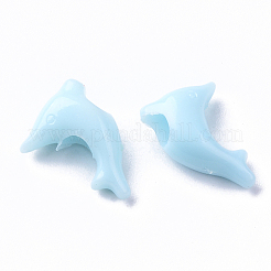 不透明なポリスチレン（ps）プラスチック製のヨーロッパのビーズ  大穴ビーズ  イルカ  ミックスカラー  10x13x5.5mm  穴：4mm  約2000個/500g&nbsp;KY-I004-22