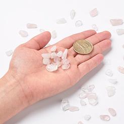 天然石ローズクォーツビーズ  穴なし/ドリルなし  ナゲット  タンブルストーン  花瓶フィラーの宝石  9~15x6~10x3~7mm  約1000個/1000g&nbsp;G-F710-14