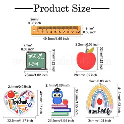 12個 6スタイル スタディスタイル 不透明アクリル 両面ペンダント  混合図形  ミックスカラー  26~49.5x9~31x2.4mm  穴：2mm  2個/スタイル&nbsp;FIND-CJ0002-52