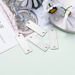304ステンレススチールリンクコネクター20個  長方形  ステンレス鋼色  5x1.8x0.1cm&nbsp;AJEW-AR0001-12