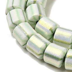 ポリマークレイビーズ連売り  グリッターパウダー付き  コラム  甘露  6~6.5x6.5~7mm  穴：1.2mm  約63~65個/連  16.14~16.46''（41~41.8センチメートル）&nbsp;CLAY-H006-04C