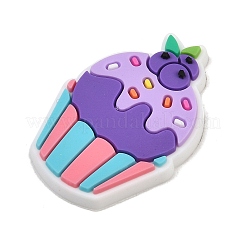 塩ビカボション  フルーツカップケーキ  パープル  29.5x20x4.5mm&nbsp;PL-T045-04A