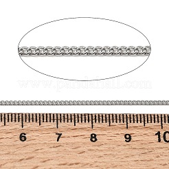 変色しにくい304ステンレススチールツイストチェーン  スプールで  ハンダ付け  ステンレス鋼色  1.8x1.2x0.4mm  約328.08フィート（100m）/ロール&nbsp;CHS-Q001-02-100m