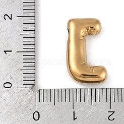 イオンプレーティング（IP）304ステンレスペンダント  18KGP本金メッキ  文字J  18.5x11.5x4.5mm  穴：2mm&nbsp;STAS-K256-25J-G