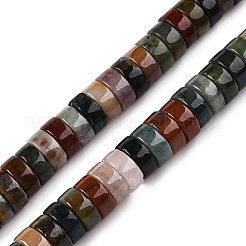 天然石インディアン瑪瑙ビーズ連売り  ヒシビーズ  ディスク  10.5x4.5mm  穴：1mm  約50個/連  8.46~8.78''（21.5~22.5センチメートル）&nbsp;G-T138-57