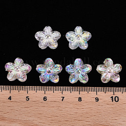 透明なアクリルビーズ  ABカラー  花  透明  14.5x15.5x7mm  穴：1.8mm  約657個/500g&nbsp;TACR-S154-45C-205