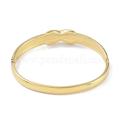 304ステンレススチール×ヒンジ付きバングル（女性用）  18KGP本金メッキ  内径：2x2-3/8インチ（5x6.05cm）  12.5mm&nbsp;BJEW-C071-12G