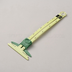 ABSプラスチック製縫製シームガイド定規  きいろ  17.4x6.4x0.9cm&nbsp;AJEW-WH0886-96