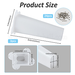 円錐形のプラスチック製バット除け  鉄ネジ付き  ホワイト  150x90x57mm&nbsp;AJEW-WH0534-70