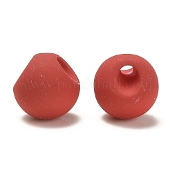 ゴム引きアクリルビーズ-カラフル  ラウンド  鈴丸ビーズ  トップ掘削  ミックスカラー  18x18x18mm  穴：3mm&nbsp;OACR-G012-05